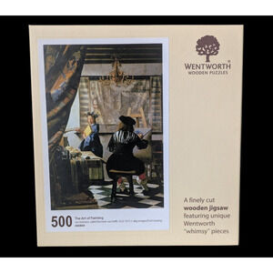 Wentworth Wooden Puzzles The Art of Painting by Jan Vermeer 500 Piece Complete